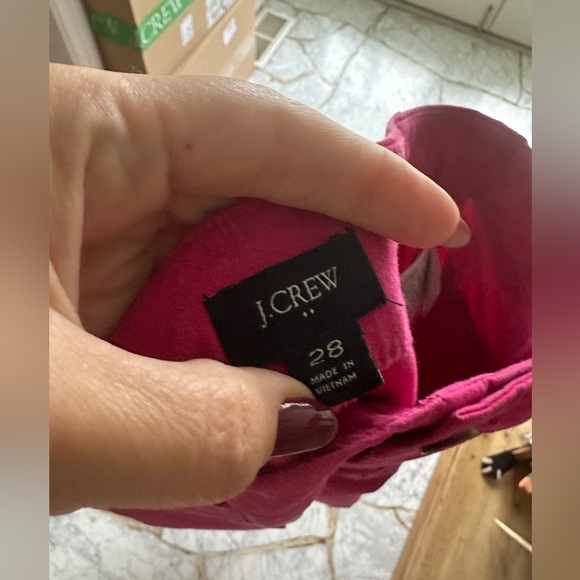 J Crew pink high-rise patch-pocket wide-leg pant size 28 - Picture 3 of 10